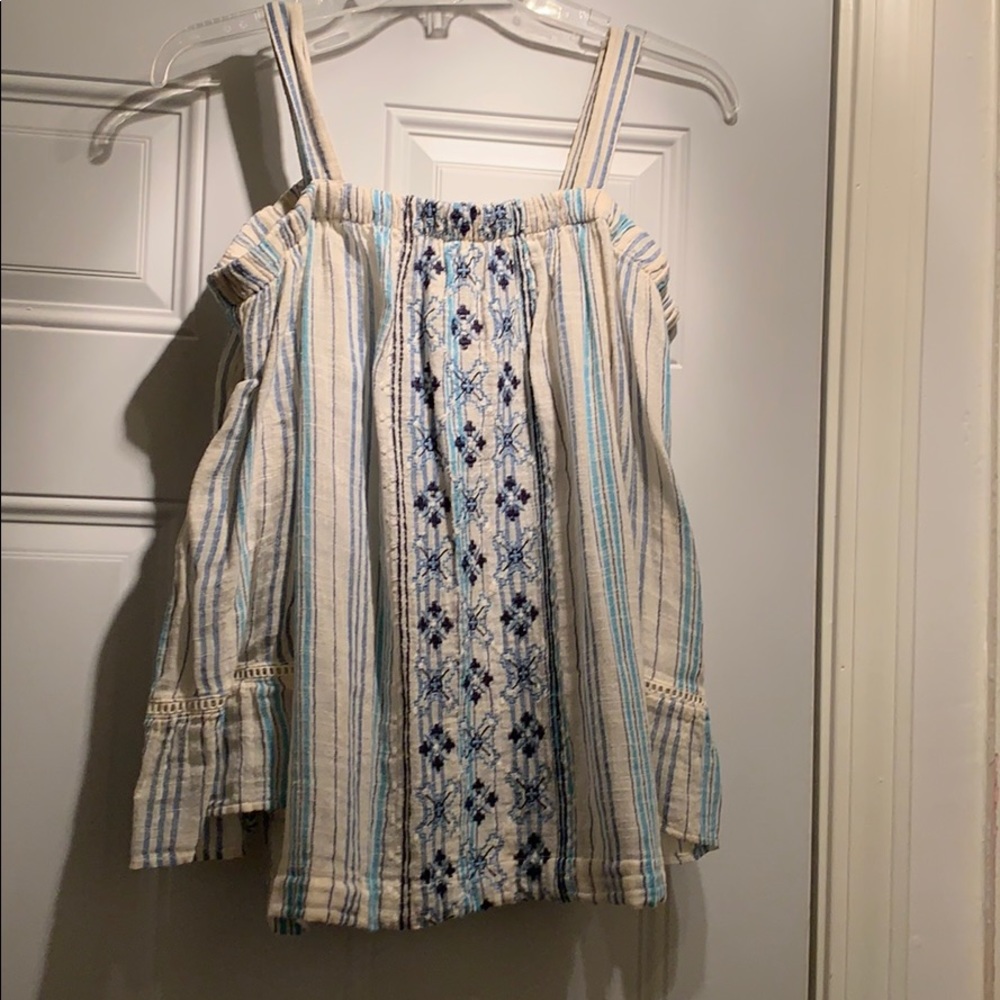 Off the shoulder striped top